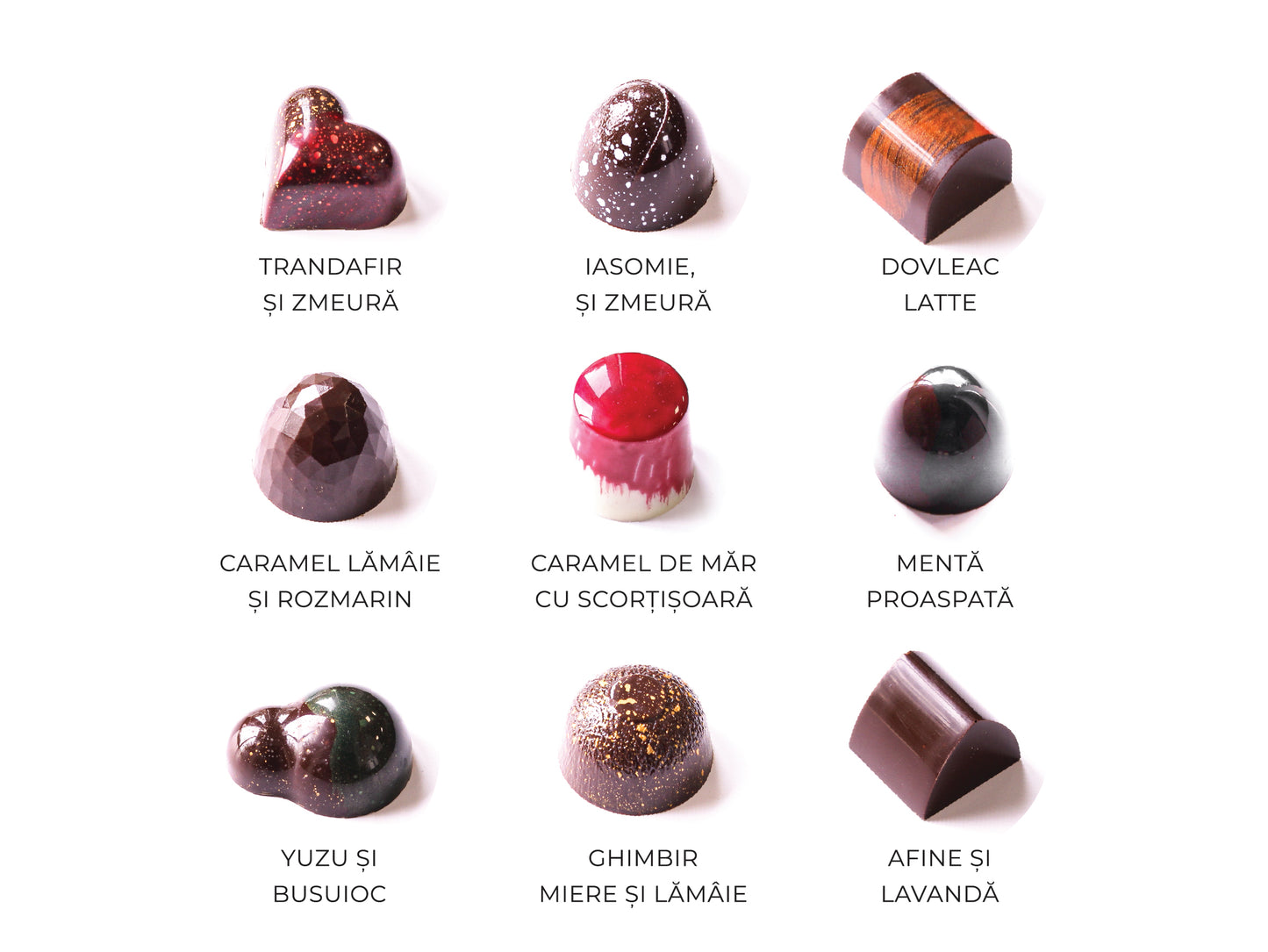 Colectia CRAZY GARDEN - 9 praline belgiene artizanale cu infuzii de plante