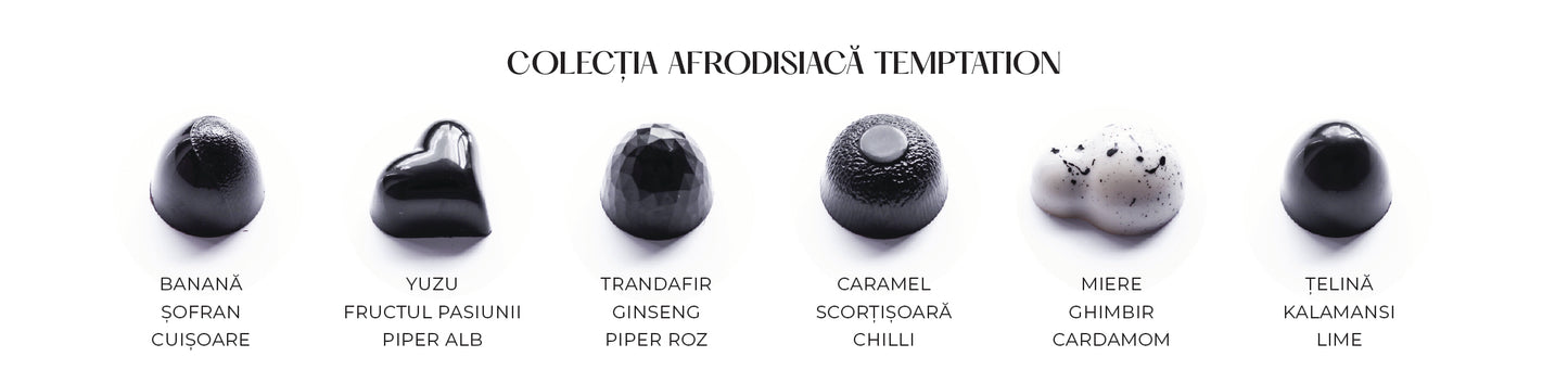 Colectia TEMPTATION -  6 praline belgiene afrodisiace  - Can you resist?